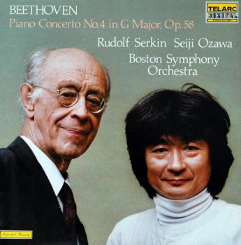 Rudolf Serkin piano / Seiji Ozawa conductor - Beethoven: Piano Concerto No.4 in G major Op.58 (Telarc Japan LP VinylRip 24/96) 1982