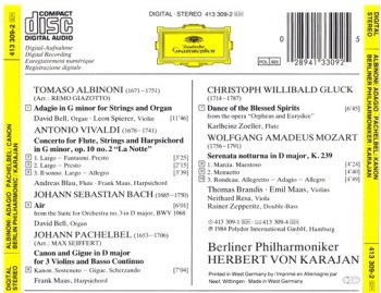Herbert von Karajan  - Albinoni, Pachelbel, Vivaldi, J.S.Bach, Gluck, Mozart (1984 DG 413 309-2)