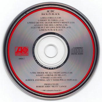 AC/DC - Back In Black (US Original Edition - 2 Versions) 1980