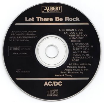 AC/DC - Let There Be Rock (Albert / EMI Australian Original 1st issue, Japan Press) 1977