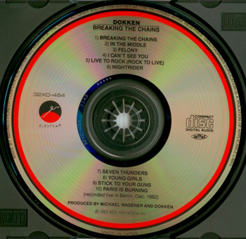 Dokken: Breaking The Chains (1983) (1986, Japan, 32XD-484, 1st press)
