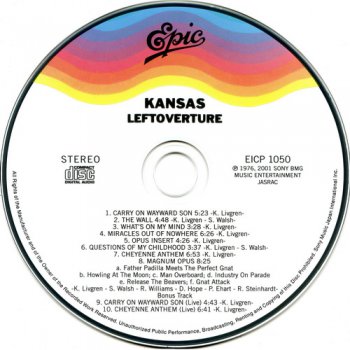 Kansas - Leftoverture (1976) (Japan)