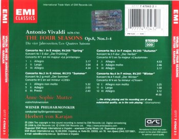 Vivaldi: Herbert von Karajan / Vienna Philharmonic Orchestra - The Four Seasons (EMI Classics CDC 7 47043 2  8)