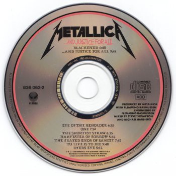 Metallica - ...And Justice For All (3 Versions) 1988