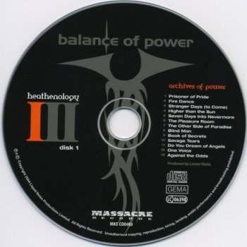 Balance Of Power - Heathenology 2CD (2005) 