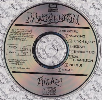 Marillion - Fugazi - 1984 (EMI • 1984 • CDP 746027 2 • UK-CD-FA3196)