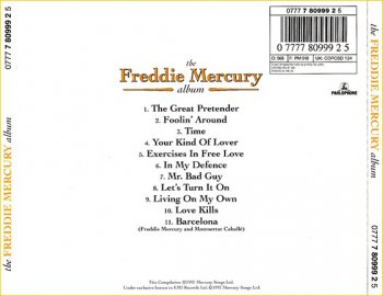Freddie Mercury - The Freddie Mercury Album (1992 Parlophone 0777 7 80999 2 5)