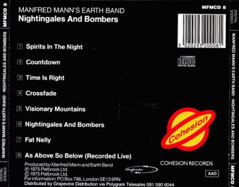 Manfred Mann's Earth Band - Nightingales & Bombers 1975 (1990 Reissue 1st pressing UK)