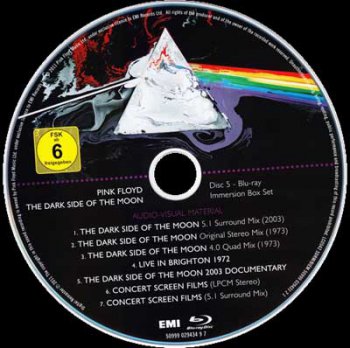 Pink Floyd - The Dark Side Of The Moon (3-CD / 2-DVD / Blu-ray) Box Set Immersion Edition) 2011