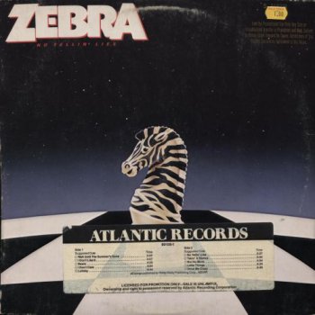 Zebra - No Tellin' Lies (Atlantic US Original LP VinylRip 24/96) 1984
