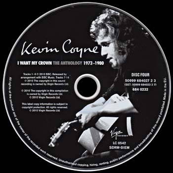 Kevin Coyne •  I Want My Crown •  Anthology 1973-80 (4 CD Box Set) 2010
