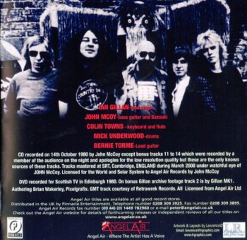 Gillan - No Easy Way: Live at Hammersmith 1980 (Angel Air 2008)