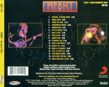 Heart - Greatest Hits 1998 (2011 Audio Fidelity / 24 Karat Gold CD)