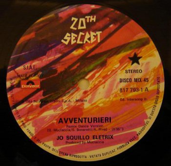 Jo Squillo Eletrix - Avventurieri (Vinyl,12'') 1984