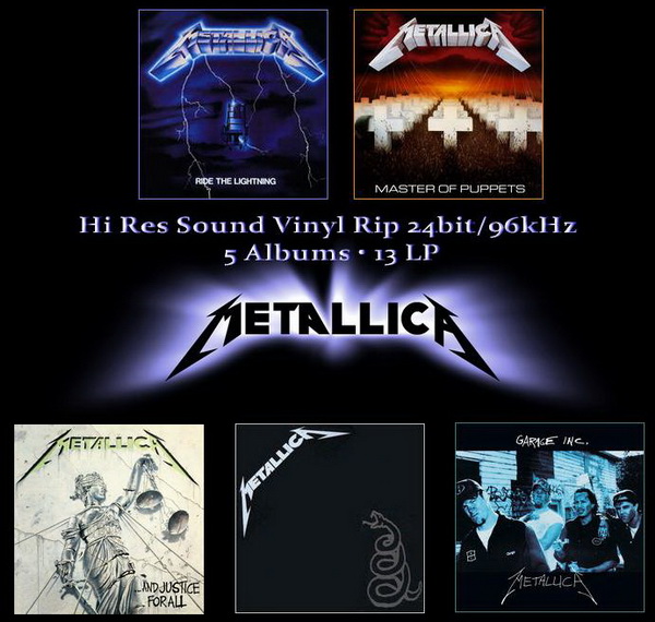Metallica: 5 Albums Vinyl Rip 24/96