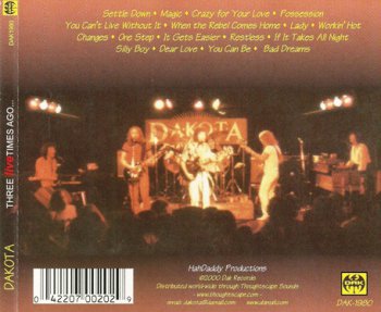 Dakota - Three Live Times Ago... Live 1980 (Dak Records 2000)