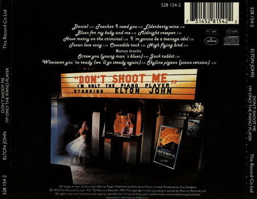 Elton John - Don't Shoot Me I'm Only The Piano Player 1973 (1995)