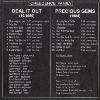 Tom Fogerty - Deal It Out/Precious Gems 1980/1984 (Reissue 1999) 