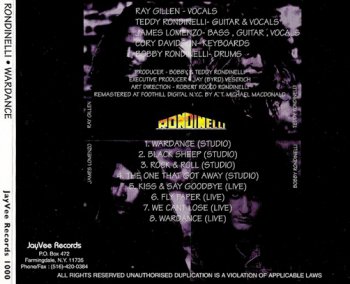 Rondinelli - War Dance (1985) [Reissue  1996]