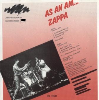 Frank Zappa - As An Am [Bootleg Album] (1991)