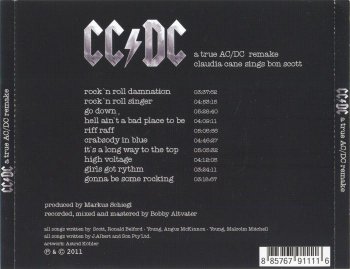 Claudia Cane / CC-DC - Claudia Cane Sings Bon Scott: A True AC/DC Remake (2011)