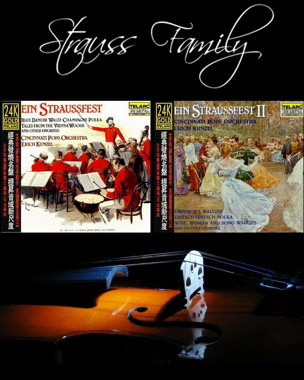 Strauss Family: Waltzes, Polkas & Marshes - 2 X 24K Gold CD Telarc Records 2012