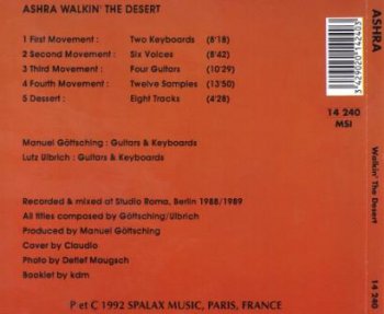 Ashra -Walkin' The Desert 1990 (Spalax Music 1992) 