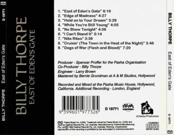 Billy Thorpe - East Of Eden's Gate (1982) [Reissue 1993]