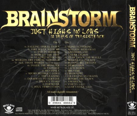 Brainstorm - Just Highs No Lows: 12 Years Of Persistence (2CD) 2009
