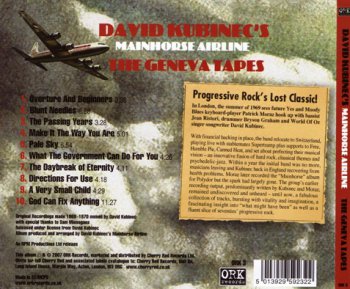 David Kubinec's Mainhorse Airline - The Geneva Tapes 1969 (ORK Rec. 2007)