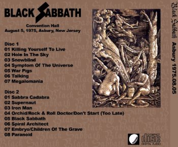 Black Sabbath - Convention Hall 1975 (2CD Bootleg: Astbury Park, New Jersey)