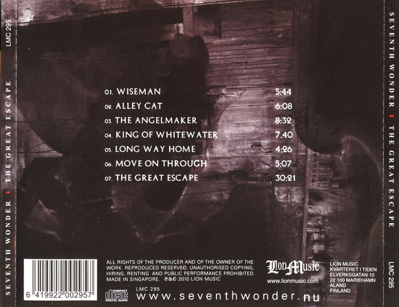 Seventh Wonder - The Great Escape 2010