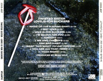 Twisted Sister - Love Is For Suckers (1987) [2CD: Atlantic, Japan / Demolution, UK 2005]