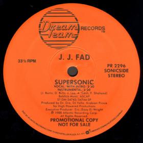 J.J. Fad - Supersonic 12'' Promo  Vinyl, 12&#8243;, (1988)