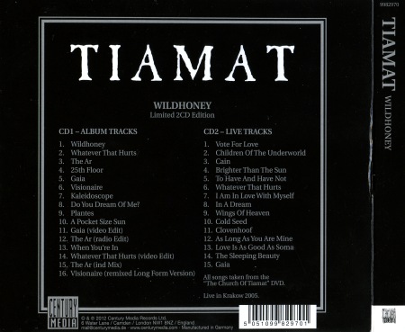 Tiamat - Wildhoney [Limited Edition] (2CD) (2012)