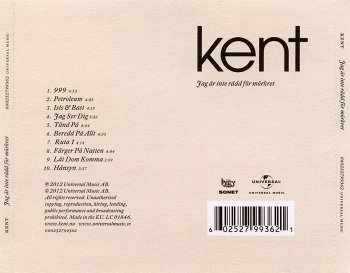 Kent - Jag Ar Inte Radd For Morkret (2012)