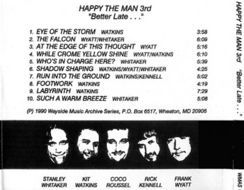 Happy The Man - 3rd "Better Late..." 1979 (WMAS 1990)