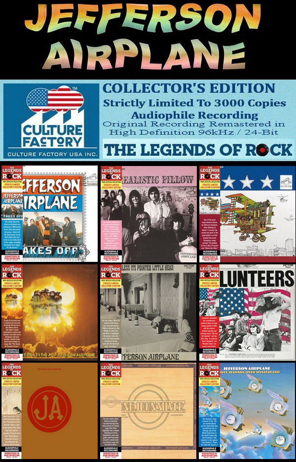 Jefferson Airplane: 9 Albums ● Culture Factory USA 2013 / Deluxe CD Vinyl Replica / Strictly Limited Collector's Edition