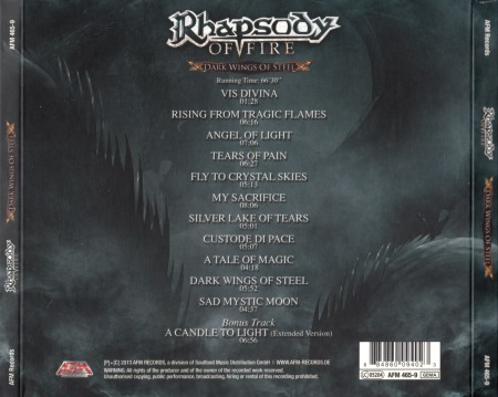 Rhapsody Of Fire - Dark Wings Of Steel [Limited Edition] (2013)