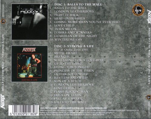 Accept - Balls To The Wall/ Staying A Life (2 CD 2013) 