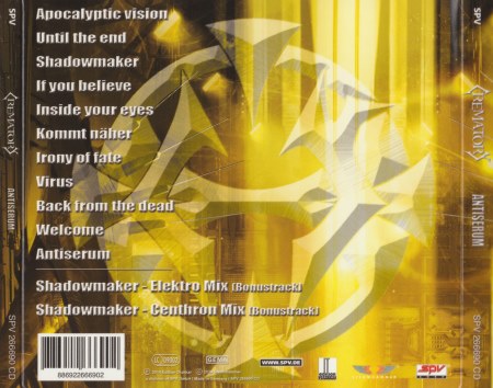 Crematory - Antiserum [Limited Edition] (2014)