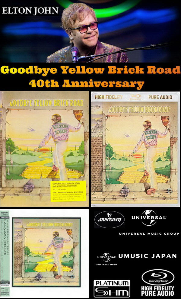 Elton John: 1973 Goodbye Yellow Brick Road - 4CD + DVD Box / Blu-ray Audio / Mini LP PT-SHM 2013/2014