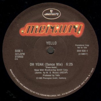 Yello - Oh Yeah (Vinyl, 12,Promo) 1985
