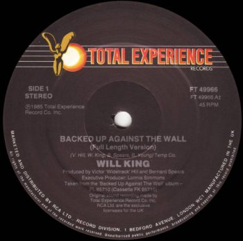 Will King - Backed Up Against The Wall (Vinyl,12'') 1985