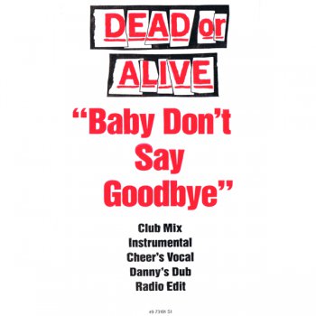 Dead Or Alive - Baby Don't Say Goodbye (Vinyl, 12'') 1989
