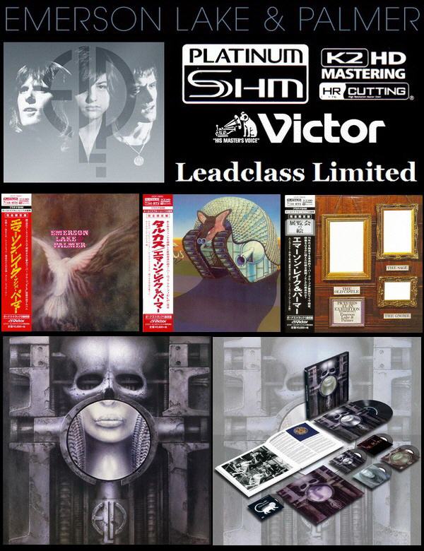Emerson, Lake & Palmer - 3 Albums Mini LP PT-SHM K2HD Victor Japan 2014 / 1973 Brain Salad Surgery • 3CD + DVD-A + DVD + LP 2014