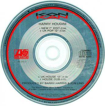 Kon Kan - Harry Houdini (Promo) (CD, Maxi-Single) 1989