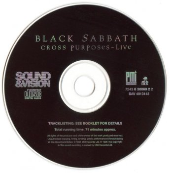 Black Sabbath &#8206;– Cross Purposes - Live (CD-DVD)