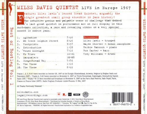 Miles Davis Quintet - Live in Europe 1967/ Best of Bootleg Vol.1 (2011)