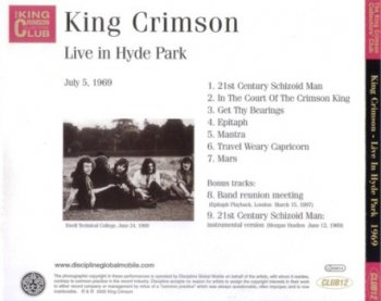 King Crimson - Live In Hyde Park, London 1969 (Bootleg/D.G.M. Collector's Club 2002) 
